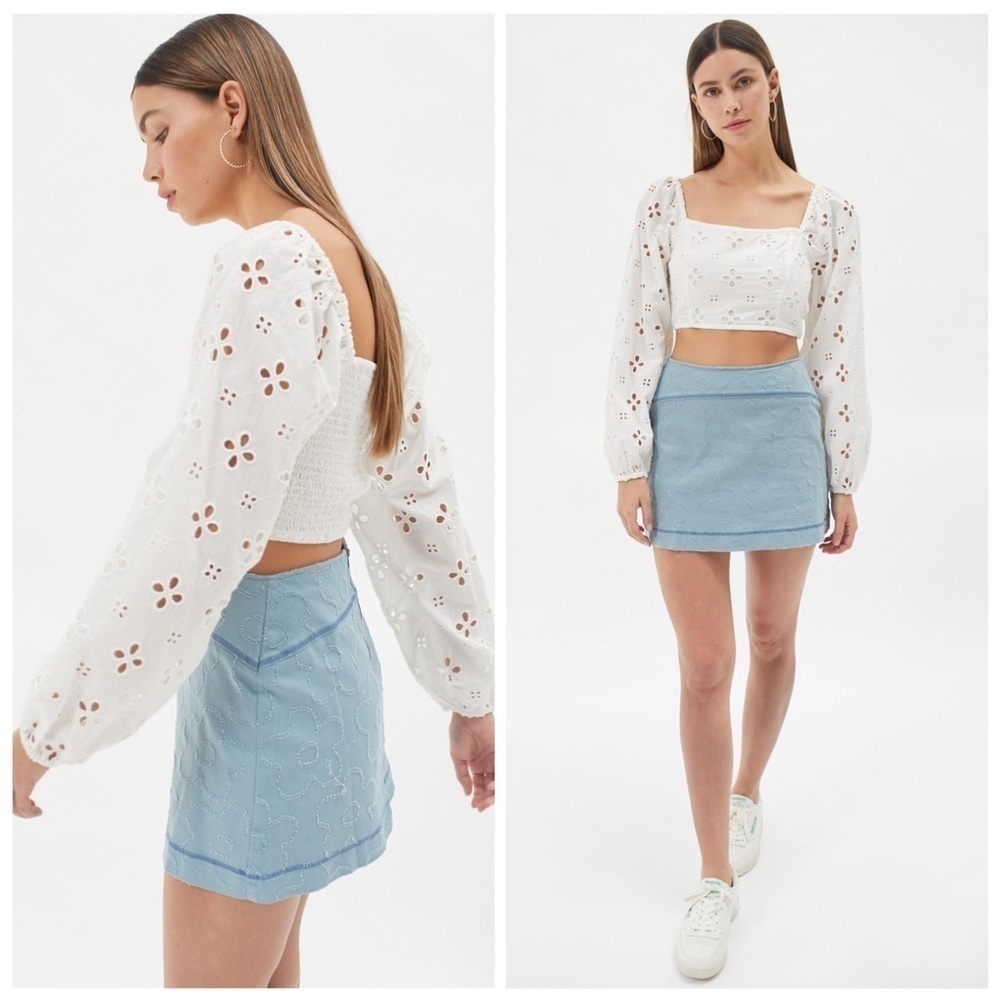 URBAN OUTFITTERS Sunny Distressed Mini Skirt